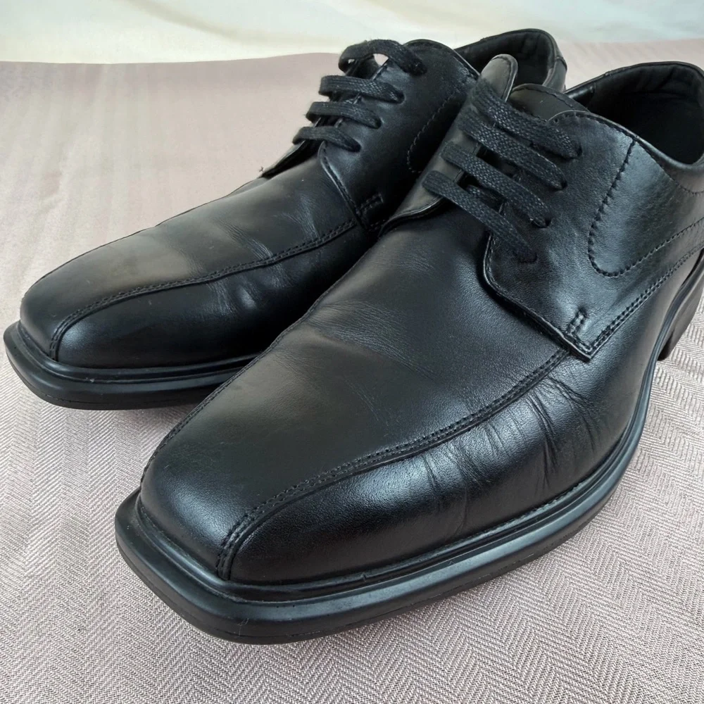 Kenneth Cole Reaction Stand Out Black Leather‎ Oxford Men’s Dress Shoes Size 8.5